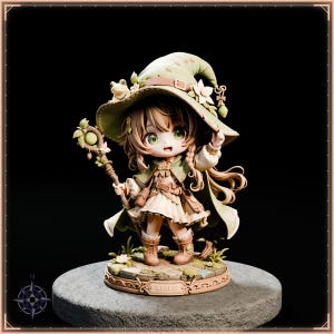 Chibi Companions STL bundle for 3D printing - fantasy statue, image 8 of 20