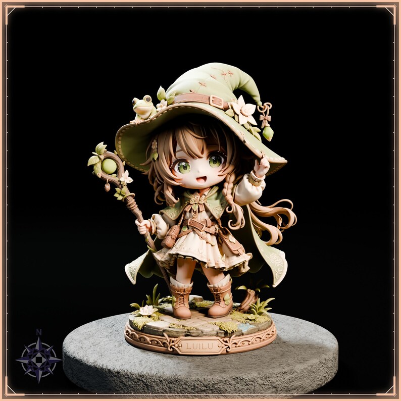 Chibi Companions STL bundle for 3D printing - fantasy statue, image 8 of 20