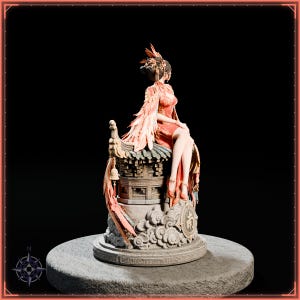 Vermilion Bird Maiden STL file for 3D printing - fantasy statue, image 8 of 11