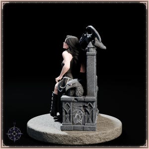 Gothic Vampire Queen STL file for 3D printing - fantasy statue, image 4 of 11