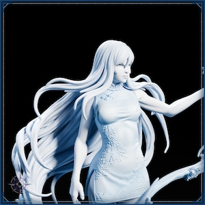 Yuki-onna STL file for 3D printing - fantasy statue, image 11 of 11