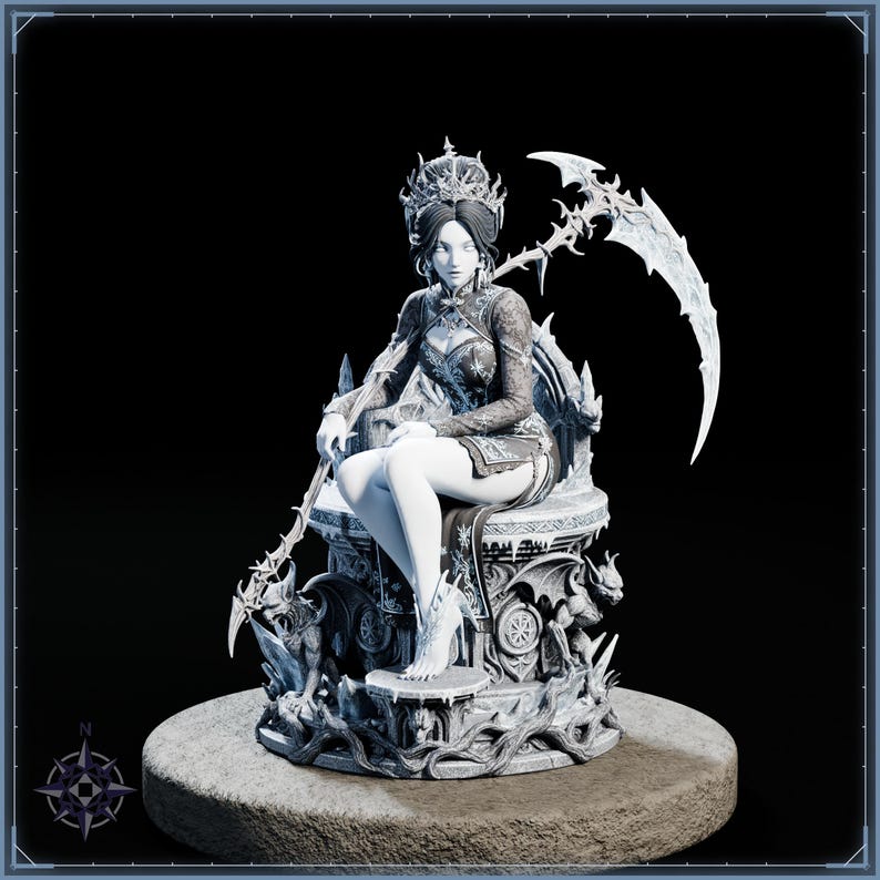 Frost Reaper STL file for 3D printing - fantasy statue, image 2 of 11