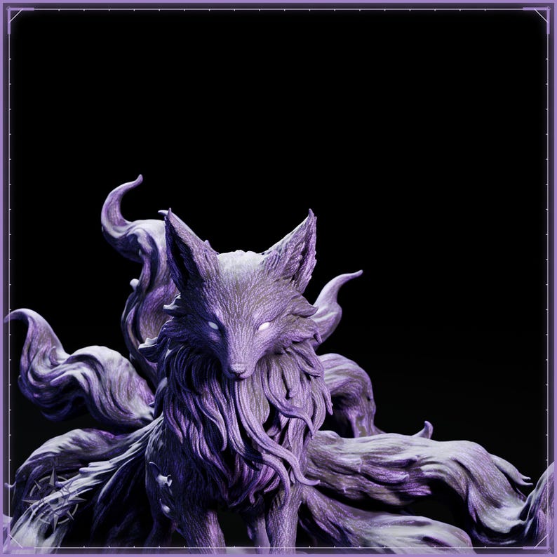 Void Kitsune STL file for 3D printing - fantasy statue, image 9 of 11