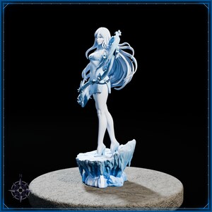 Yuki-onna STL file for 3D printing - fantasy statue, image 3 of 11
