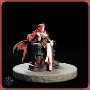Crimson Demon Queen STL file for 3D printing - fantasy statue, image 8 of 11