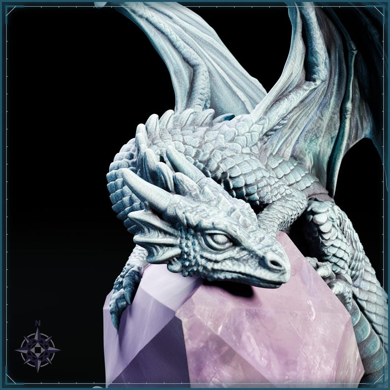 Crystal Guardian STL file for 3D printing - fantasy statue, image 11 of 11
