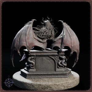 Lilith STL file for 3D printing - fantasy statue, image 6 of 11