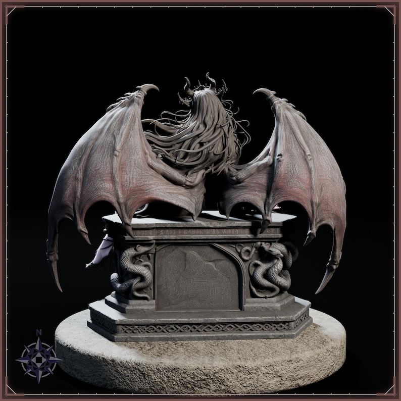 Lilith STL file for 3D printing - fantasy statue, image 6 of 11