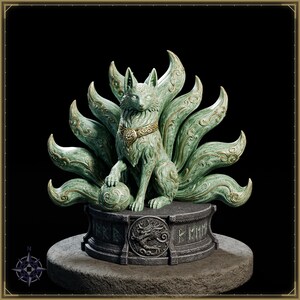 Kitsune STL bundle for 3D printing - fantasy statue, image 2 of 20