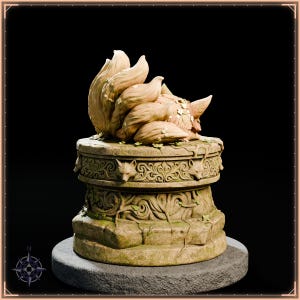 Forest Kitsune STL file for 3D printing - fantasy statue, image 7 of 11