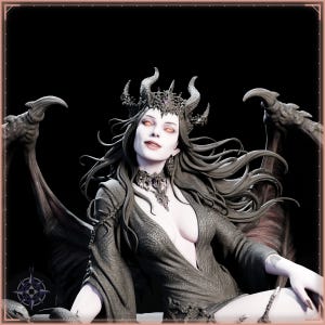 Lilith STL file for 3D printing - fantasy statue, image 9 of 11