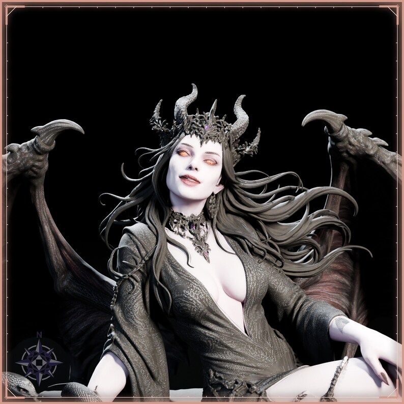 Lilith STL file for 3D printing - fantasy statue, image 9 of 11