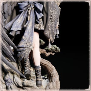 Tengu Girl STL file for 3D printing - fantasy statue, image 11 of 11