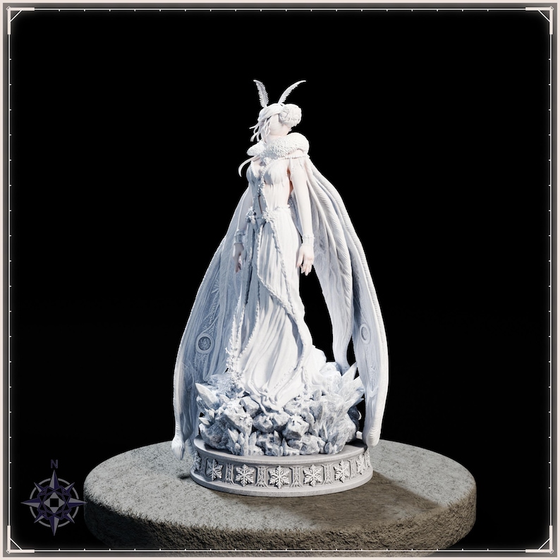 Winter Spirit STL file for 3D printing - fantasy statue, image 2 of 11