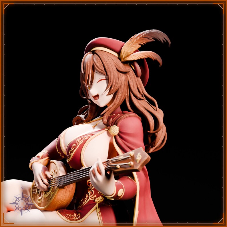 Bard STL file for 3D printing - fantasy statue, image 10 of 11