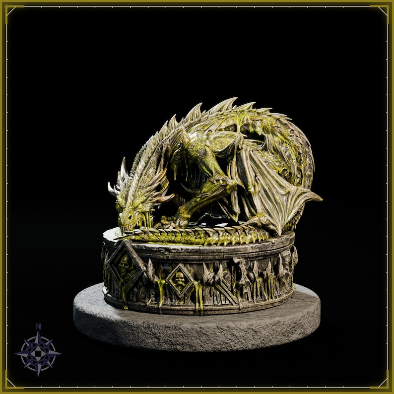Elemental Dragons STL bundle for 3D printing - fantasy statue, image 9 of 20