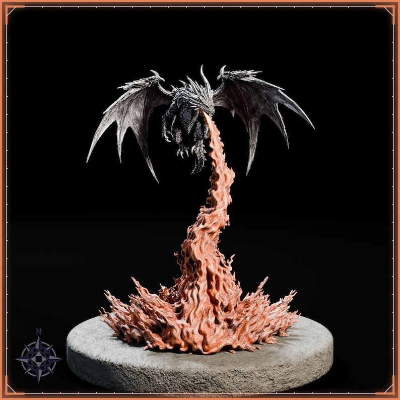 Dragon Trio STL bundle for 3D printing - fantasy statue, image 4 of 13