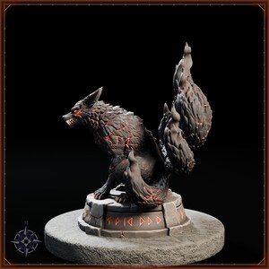 Demon Fox Spirit STL file for 3D printing - fantasy statue, image 4 of 11