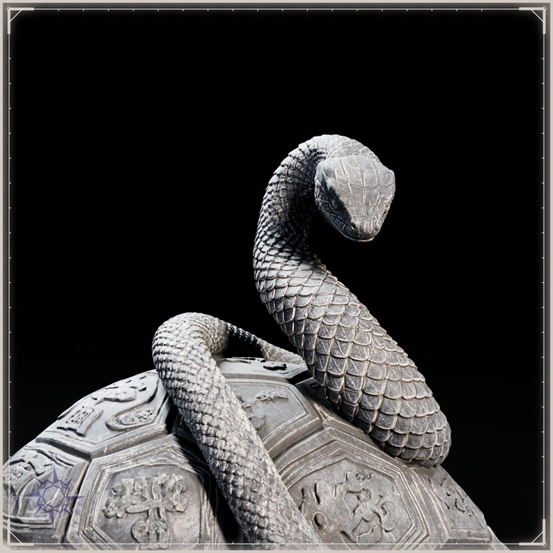 Black Tortoise STL file for 3D printing - fantasy statue, image 10 of 11