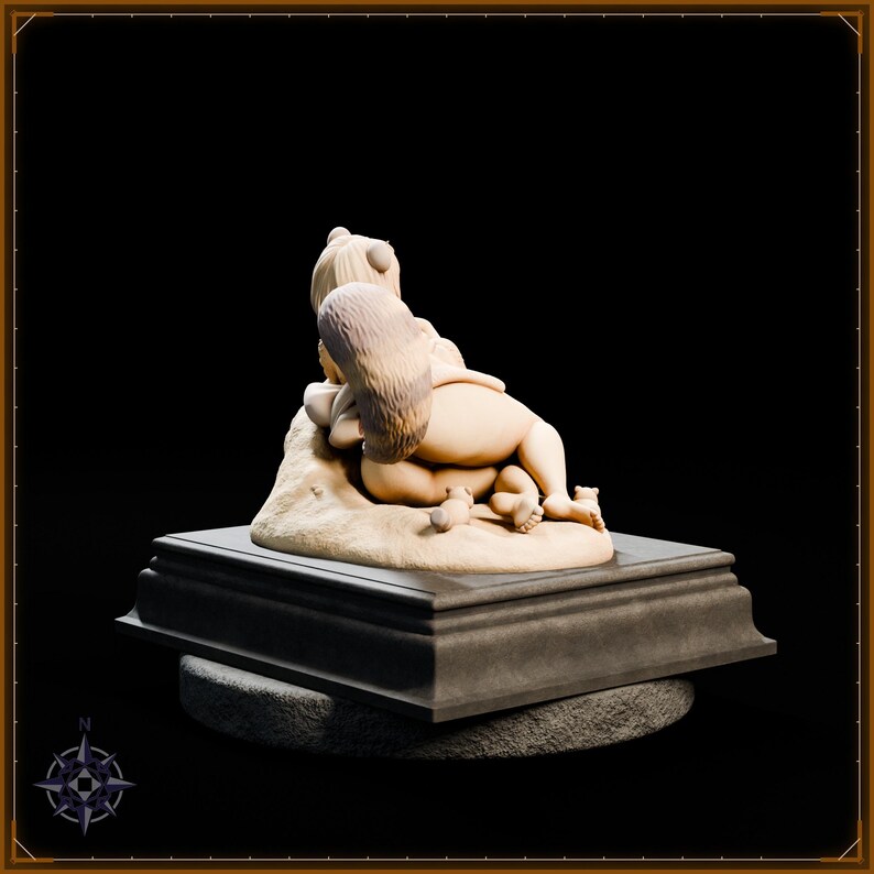 Tanuki Maiden STL file for 3D printing - folklore anime girl statue, image 7 of 11