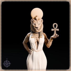 Sekhmet STL file for 3D printing - fantasy statue, image 9 of 11