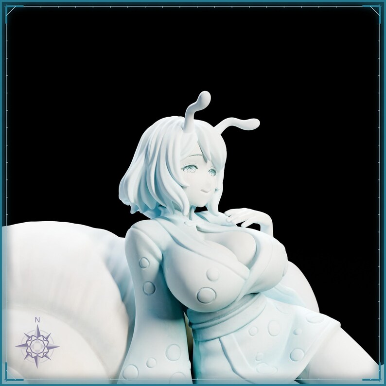 Bubble Snail Maiden STL file for 3D printing - folklore anime girl statue, image 11 of 11