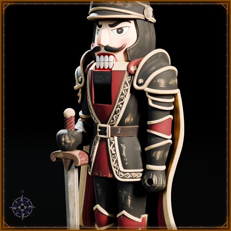 Nutcracker Knight STL file for 3D printing - fantasy statue, image 10 of 11
