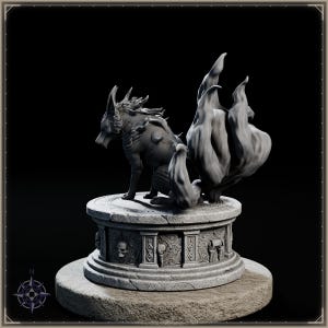 Umbra Kitsune STL file for 3D printing - fantasy statue, image 4 of 11