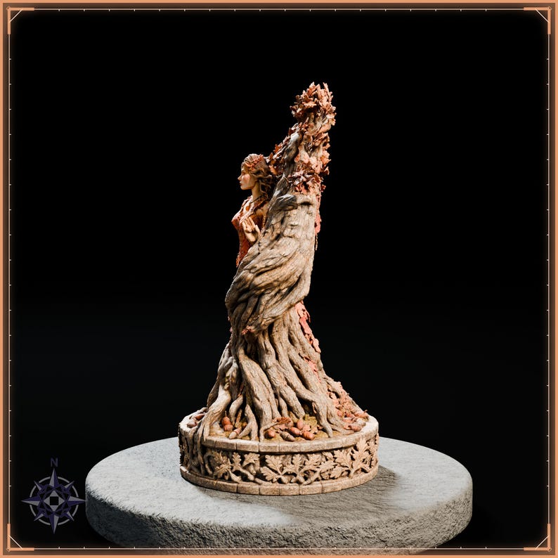 Autumn Spirit STL file for 3D printing - fantasy statue, image 4 of 11