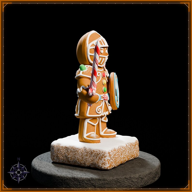 Gingerbread Knight STL file for 3D printing - fantasy statue, image 8 of 11