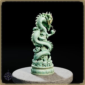 Azure Dragon STL file for 3D printing - fantasy statue, image 6 of 11