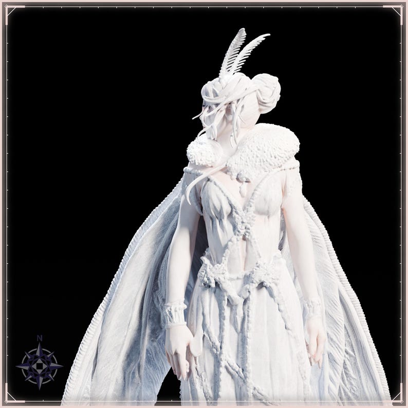 Winter Spirit STL file for 3D printing - fantasy statue, image 11 of 11
