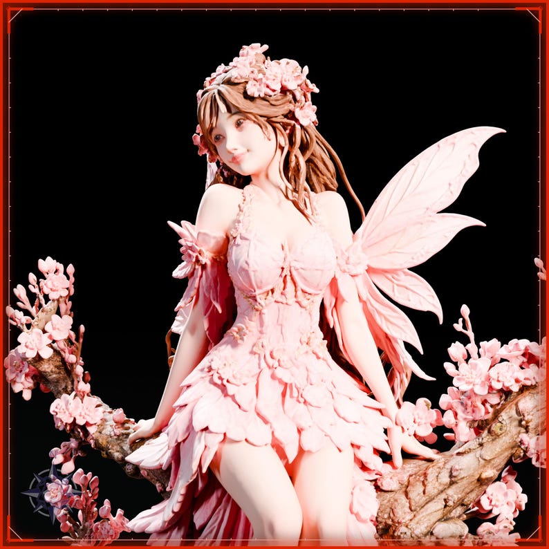 Spring Spirit STL file for 3D printing - fantasy statue, image 10 of 11