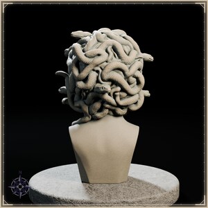 Medusa Bust STL file for 3D printing - fantasy statue, image 6 of 11