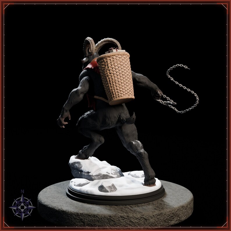 Krampus STL file for 3D printing - fantasy statue, image 5 of 11