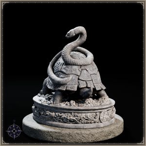 Black Tortoise STL file for 3D printing - fantasy statue, image 5 of 11