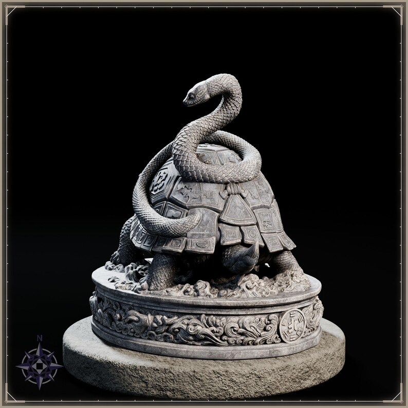 Black Tortoise STL file for 3D printing - fantasy statue, image 5 of 11