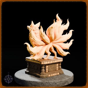 Solar Kitsune STL file for 3D printing - fantasy statue, image 5 of 11