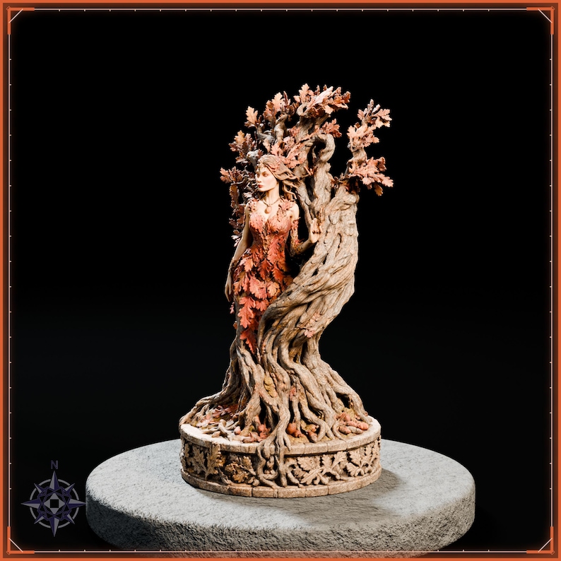 Autumn Spirit STL file for 3D printing - fantasy statue, image 3 of 11
