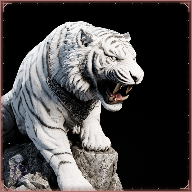 White Tiger STL file for 3D printing - fantasy statue, image 11 of 11