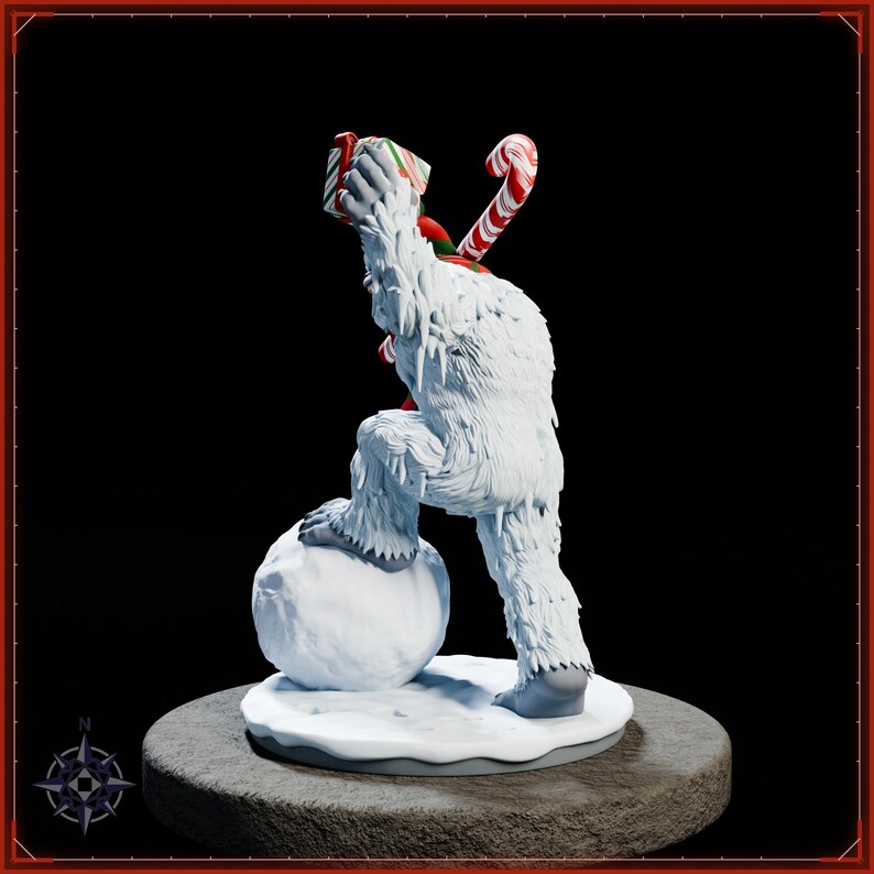 Yeti STL file for 3D printing - fantasy statue, image 4 of 11