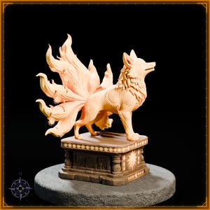 Solar Kitsune STL file for 3D printing - fantasy statue, image 8 of 11
