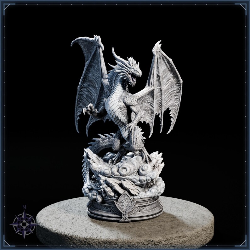 Elemental Dragons STL bundle for 3D printing - fantasy statue, image 17 of 20