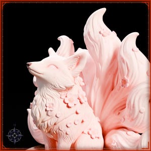 Blossom Kitsune STL file for 3D printing - fantasy statue, image 10 of 11