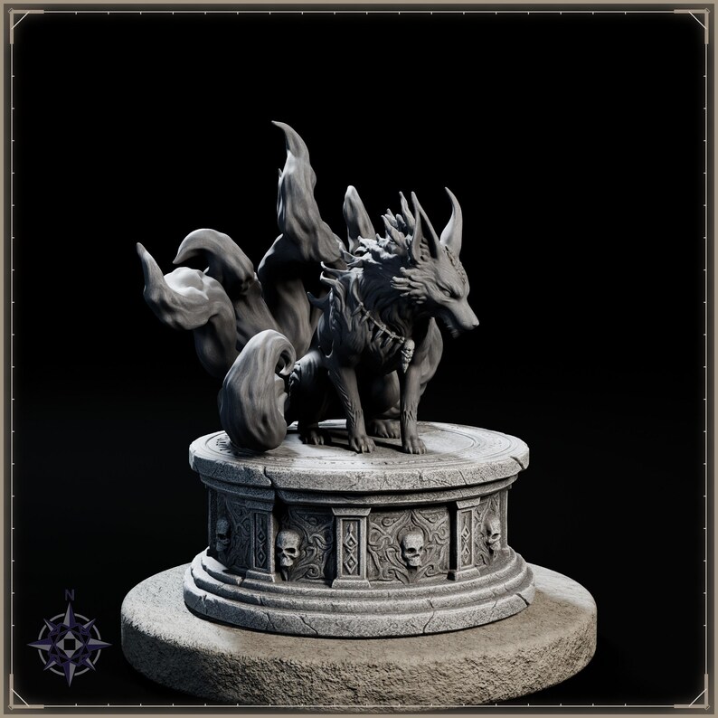 Umbra Kitsune STL file for 3D printing - fantasy statue, image 8 of 11