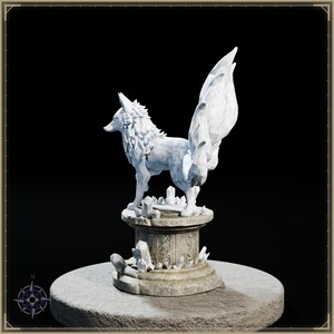 Crystal Kitsune STL file for 3D printing - fantasy statue, image 4 of 11