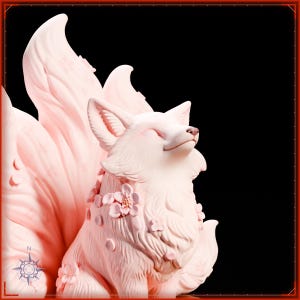Blossom Kitsune STL file for 3D printing - fantasy statue, image 11 of 11