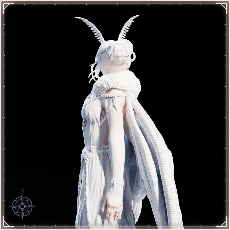 Winter Spirit STL file for 3D printing - fantasy statue, image 10 of 11