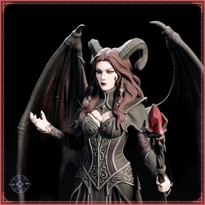 Succubus Sorceress STL file for 3D printing - fantasy statue, image 10 of 11
