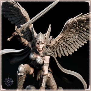 Valkyrie STL file for 3D printing - fantasy statue, image 9 of 11